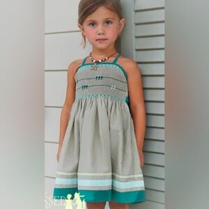 Well Dressed Wolf “Birds on a Wire” Smocked Embroidered Sundress 4T